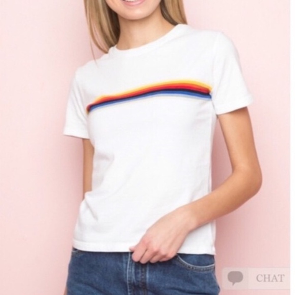 RARE brandy melville rainbow top NEVER WORN